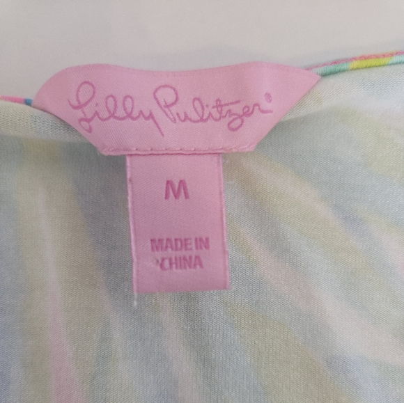 Lilly Pulitzer Marilyn Romper Royal Lime Tiki Print Size M - Picture 4 of 10